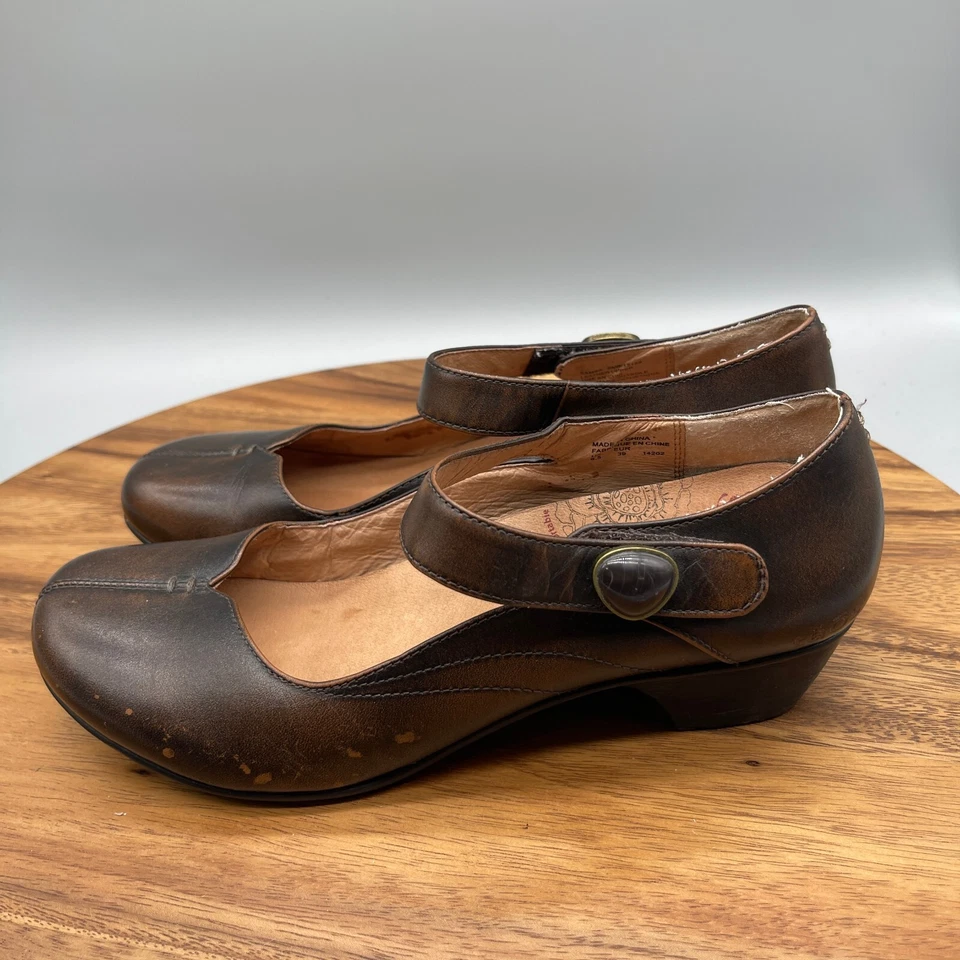 Женские туфли-лодочки Taos Samba размер 8,5 коричневые на каблуках Mary Jane без шнуровки рабочие повседневные туфли - Изображение 4 из 4