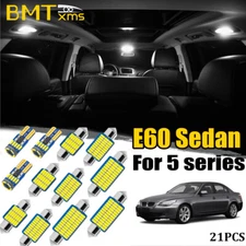 21pcs CANBUS Interior LED Lighting Kit For BMW 5 series E60 2004-2010 Sedan Tool
