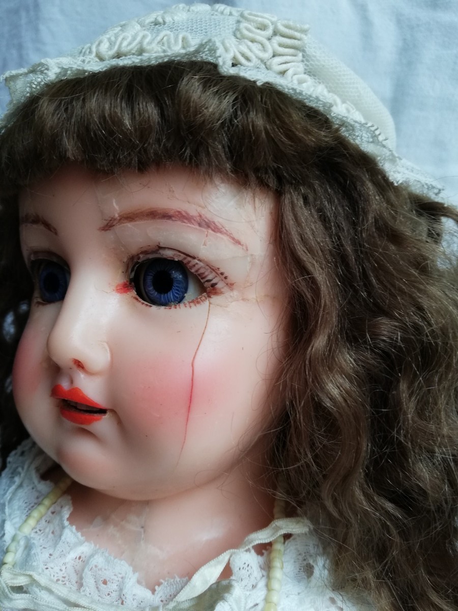 POUPÉE ANCIENNE TYPE MOTCHMANN TÊTE RECOUVERTE DE CIRE - XIXème SIECLE - 38 cm | eBay