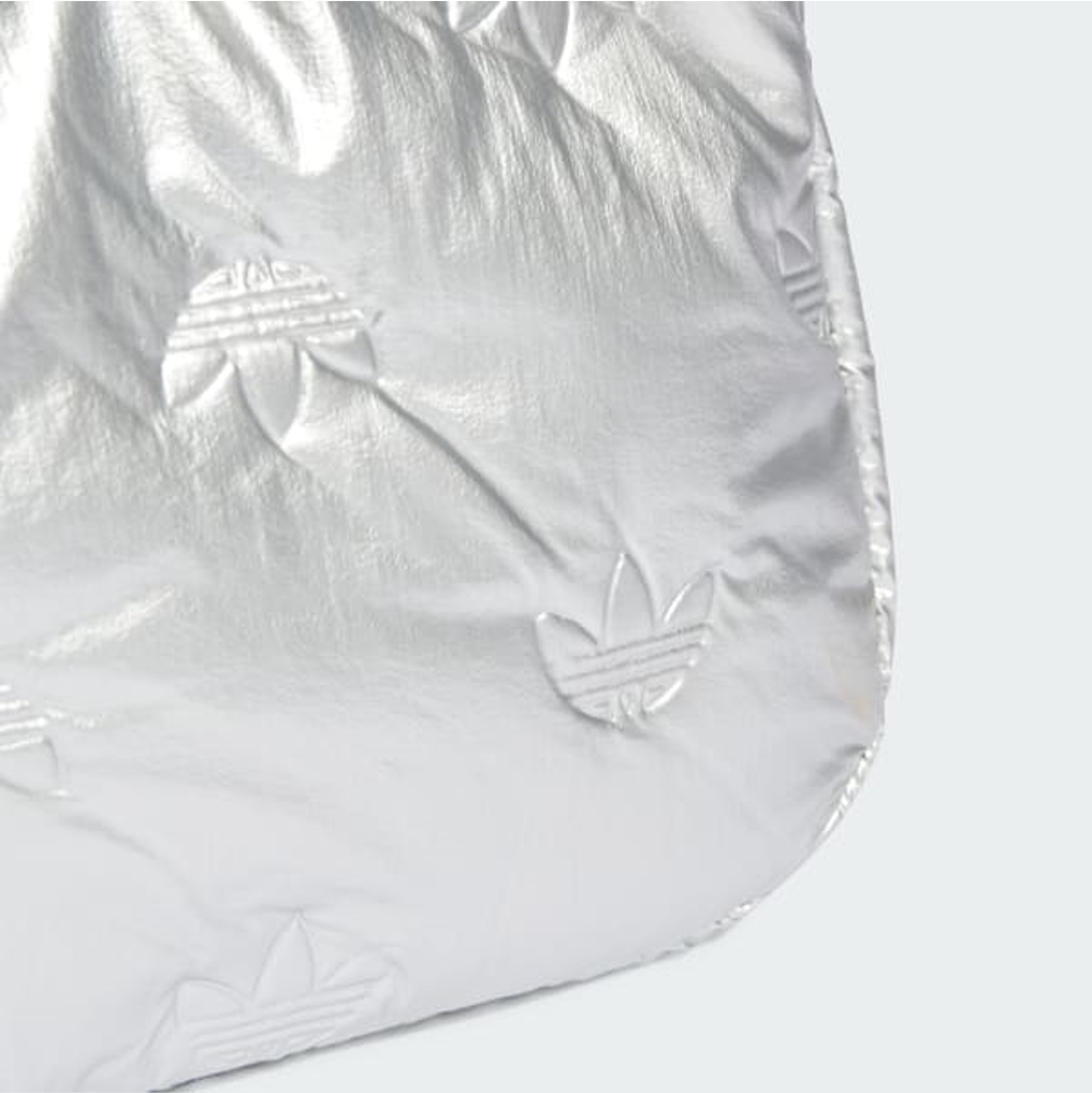 NEW adidas Originals Puffy Satin Mini Shoulder Bag Silver