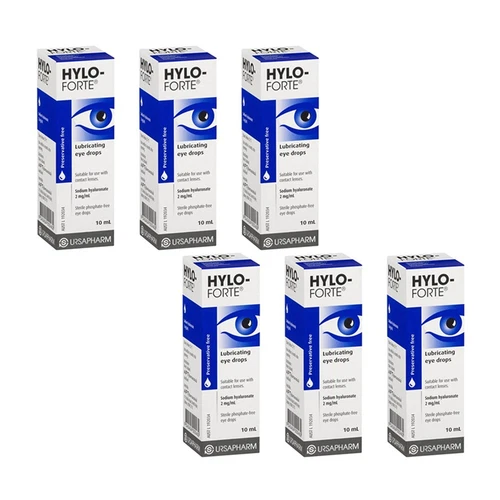 6x HYLO-FORTE Lubricating Eye Drops 10mL Preservative Free Dry Eyes