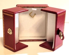 BUY 1 or MORE, Red Leatherette Gift Box 2-Door For Russian Egg  Enamel Pendant