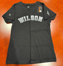 NWT A'ja Wilson 22 Las Vegas Aces WNBA FISLL Embroidered Black T Shirt Medium