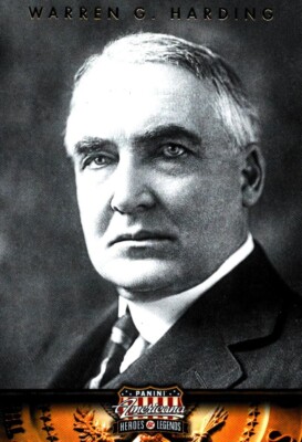 #29 Warren G Harding, President Trading Card