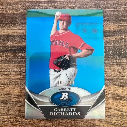 2011 Bowman Platinum Garrett Richards Blue Refractor 180 199 LA Angels 2011-bowman-platinum-garrett-richards-blue-refractor-180-199-la-angels