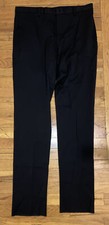 NEW Versace Mens Black Pants Pure Virgin Wool Size Italy Size 52 EL 36 A77301