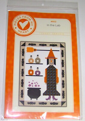Riley Blake IN THE LAB Halloween Quilt Pattern WITCH CALDRON BATS BROOM