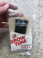 ONE PAIR VINTAGE NOS Grow Time Infant Socks - Damaged Package - Green Fast Ship