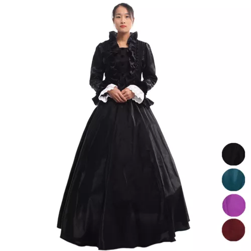 Victorian Women Dress with Hoop skirt Halloween Dress for Women Ball gown Party