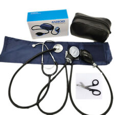 Aneroid Sphygmomanometer Stethoscope Kit Manual Blood Pressure BP Cuff Gauge