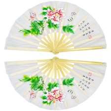 Abanico de Tai Chi Bambú Kung Fu Artes Marciales 34 Centímetros Abanicos Wushu Arte Martiaux