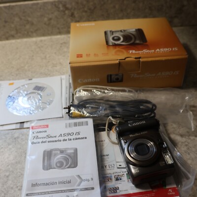 Canon PowerShot A590 IS 8MP Digital Camera 4x Optical Zoom Open