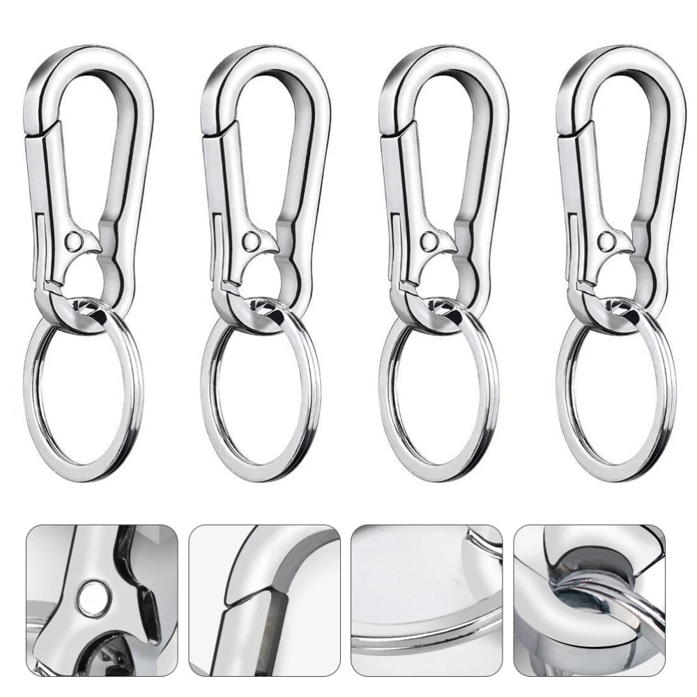 4 Sets key ring holder Swivel Snap Hooks with Key Rings Snap Hooks Heavy  Duty