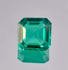 20x20 MM Natural Green Zambian Emerald Square Cut Loose Gemstone GIT Certified