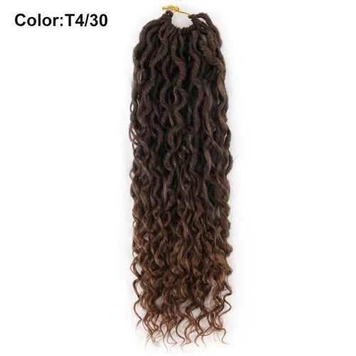 14-24" Goddess Faux Locs Crochet Braids Boho Curls River Locs Hair Extensions - Picture 30 of 32
