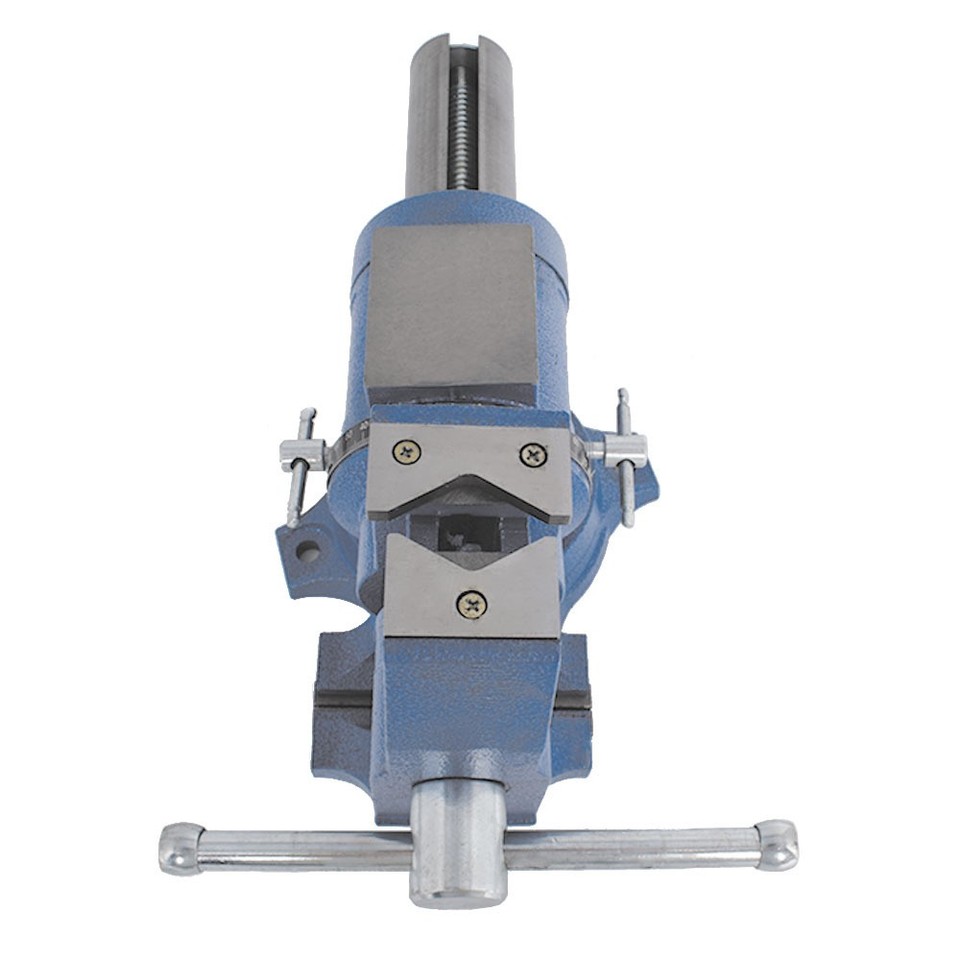 5-Inch Heavy Duty Bench Vise – 360° Swivel Base, Ductile Cast Iron, 20KN Clamping Force