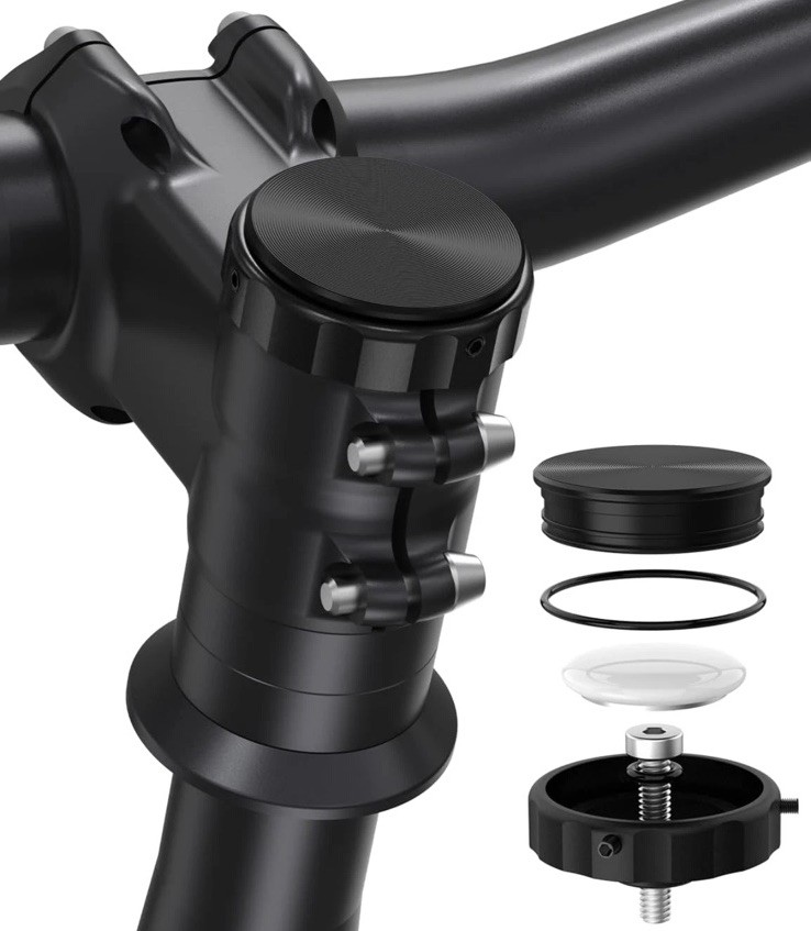 Bike Mount for Airtag, Hidden Bicycle Stem Cap Mount for Airtag, Anti-Theft Bike