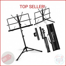 K KASONIC Music Stand, 2 in 1 Dual-Use Folding Sheet Music Stand  Desktop Book
