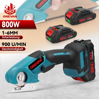 ONEVAN Akku Schere Elektroschere Teppichschere Lederschere Stoffschere Für Makita 18V