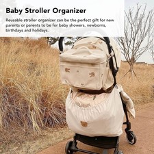 Stroller Bag Organizer Reusable Large Capacity Elastic Nylon Baby Stroller