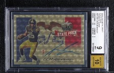 2018 Leaf Metal Draft State Pride Super 1/1 Akrum Wadley BGS 9 MINT Auto 3hd