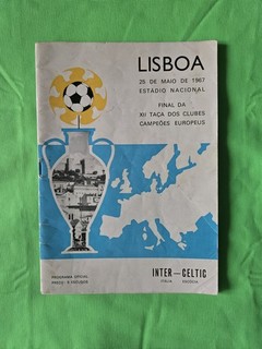 Original 1967 European Cup Final Programme Celtic V Inter Good Condition Rare