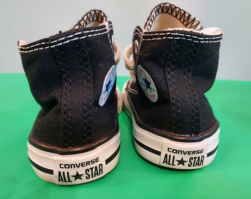 Converse All Star Infant High Top Shoes Black White Size 3 US 7J231 - Picture 5 of 10
