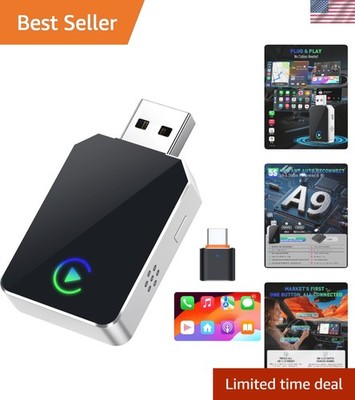 Seamless Wireless Freedom - 2026 CarPlay Adapter with Fast Switching & HD Audio