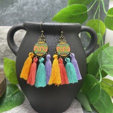2.5 Bronze-tone Retro Bohemian Drop Dangle Earring Set New Free Ship C673