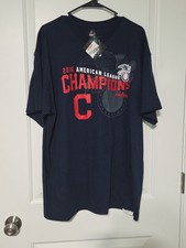 NEW Majestic Cleveland Indians XL Shirt 2016 World Series AL Champions