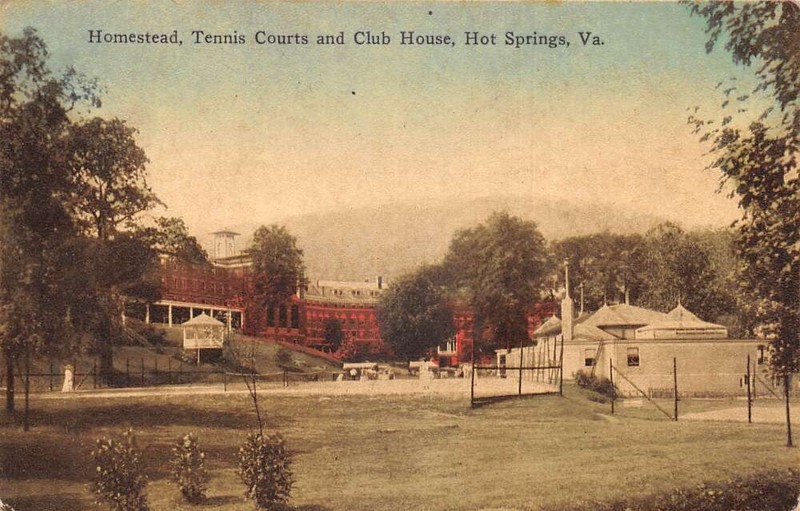 Hot Springs Virginia Homestead Grounds Tennis Courts Club House PC AA115840