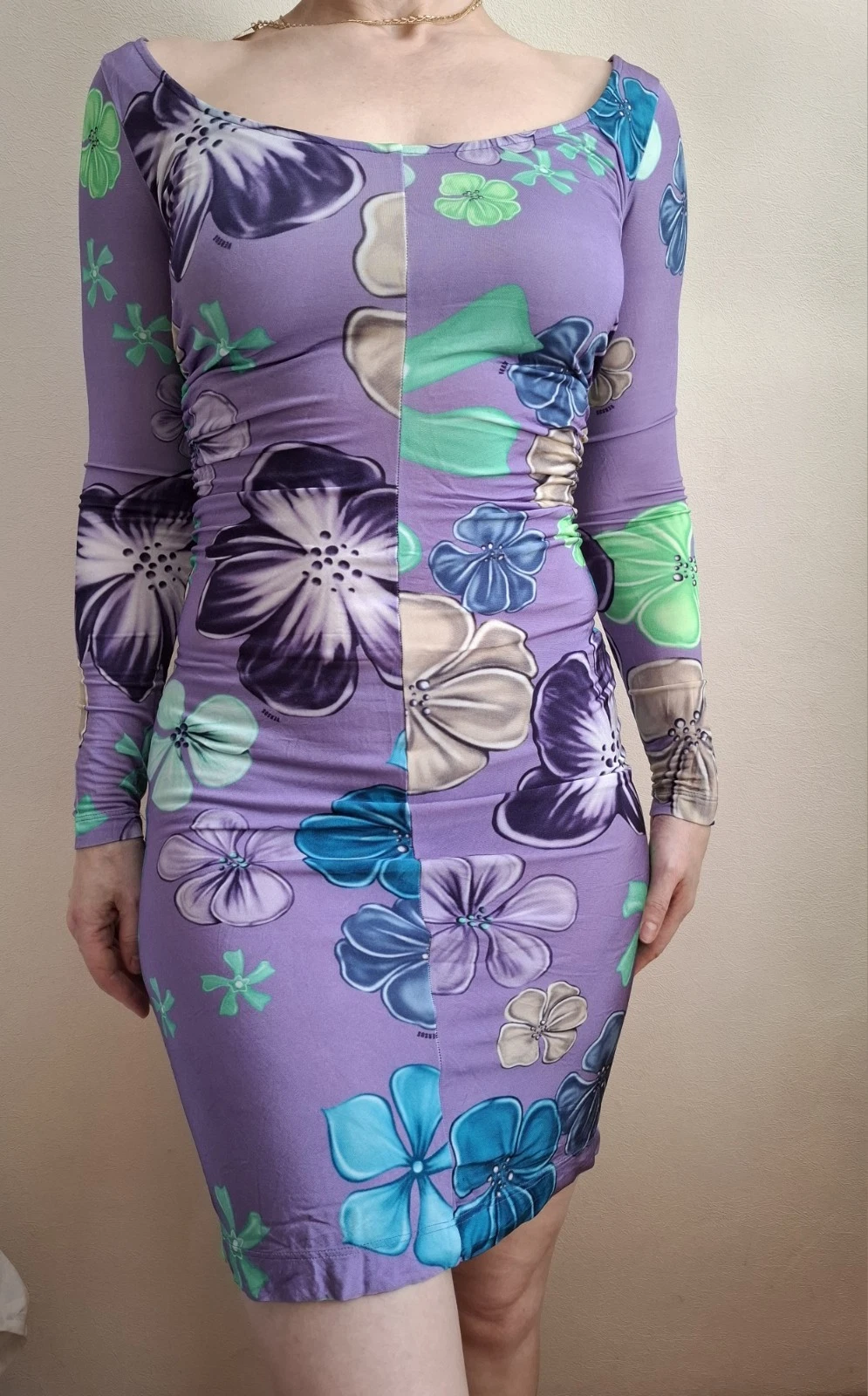 Versace Versus Vestito Body Donna Stampa Floreale Elasticizzato S M