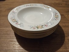 6x royal Stafford coquete soup bowls 8"