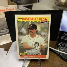1986 Fleer Baseball's Best Sluggers vs. Pitchers #10 Kirk Gibson Detroit Tigers
