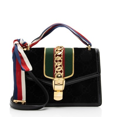 Gucci GG Velvet Sylvie Small Shoulder Bag