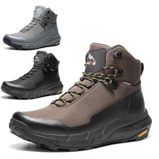 Men Waterproof Hiking Boots Outdoor Lightweight Breathable Trekking Trail Shoes