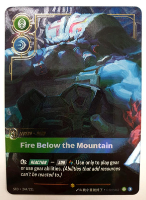 Fire Below the Mountain - Showcase - Riftbound Spiritforged - NM 244/221