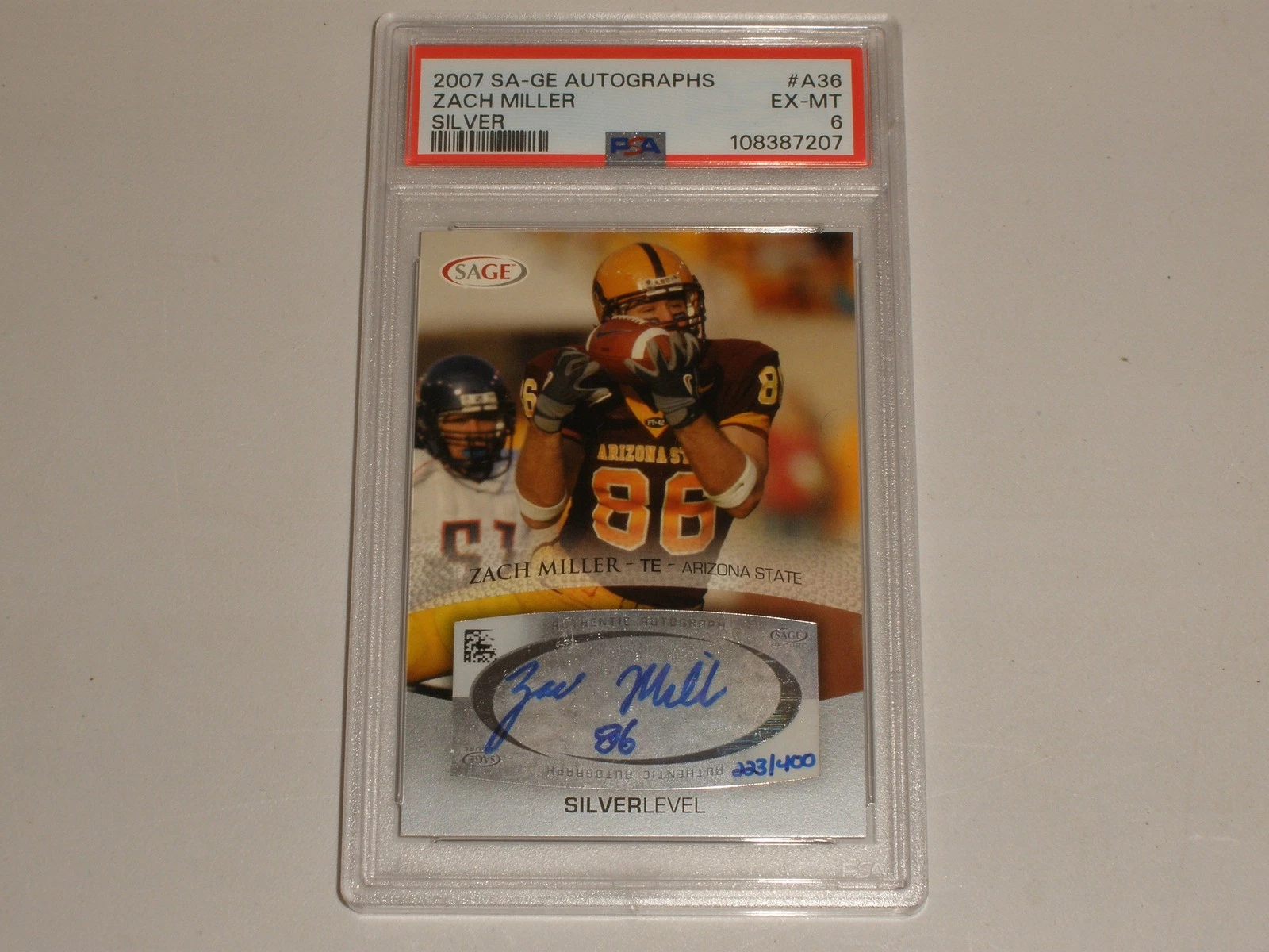 Zach Miller SA-GE Autographs #A36 Silver