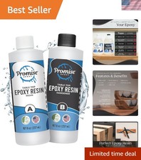 Easy Use 16 Oz Food Safe Epoxy Resin Kit - Self Leveling  High Gloss Finish