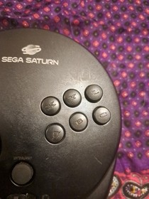 Sega Saturn 3D Wired Controller MK-80117 (Black, OEM) NO CABLE CLEANED