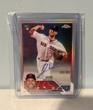 JOSH WINCKOWSKI 2023 TOPPS CHROME REFRACTOR RC AUTO SP #D 325/499 RED SOX