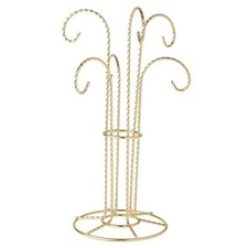 6 Arm Gold-Toned Ornament Stand2" H x 6" W x 6" D 1