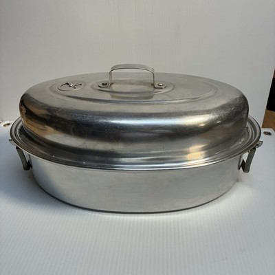 Mirro 876M Aluminum Roaster Pan with Vented Lid Insert USA Made Vintage
