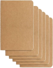 6 Pack Pocket Notebook Mini Notebooks Bulk 3.5 X 5.5 Inch Small Memo Notepad