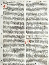Genesis - Original Incunabula Sheet Biblia latina Amerbach Basel - 1491