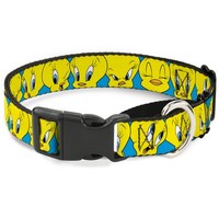 Plastic Martingale Collar Tweety Bird CLOSE-UP Expressions Baby Blue (Us Import)