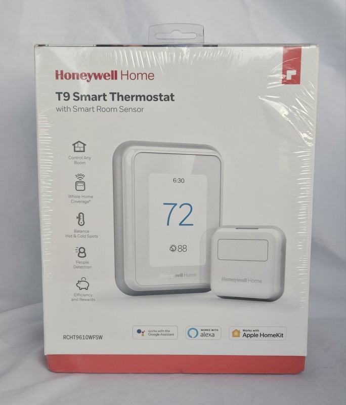 Honeywell Home T9 Wi-Fi Smart Thermostat with RoomSmart Sensor -White Complete