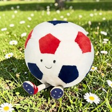 Authentic 2026 World Cup Jellycat Amuseables USA Soccer Ball 10.5 Limited USA