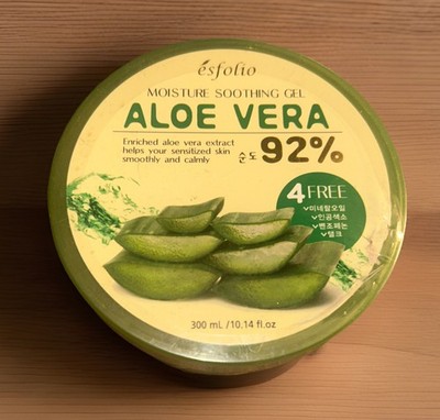 ESFOLIO 92% Enriched Aloe Vera Moisture/Soothing/Smoothing/Calming Gel-10.14oz-