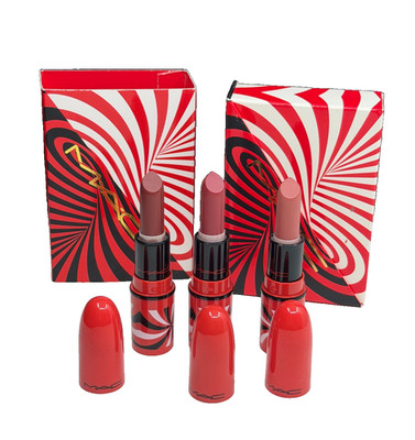 MAC Tiny Tricks Mini Lipstick Trio Set #Neutral 0.05 oz each New In Box